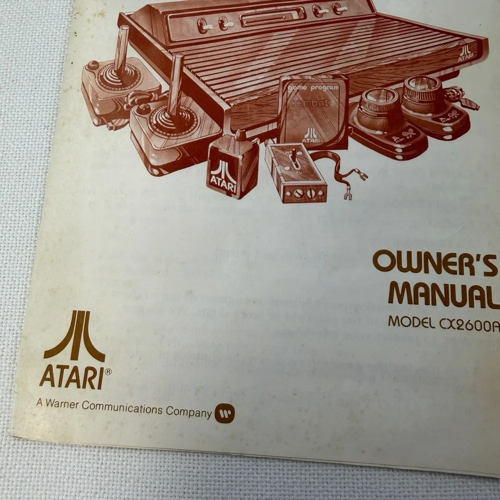 1980‎ Authentic Atari Video Computer System CX2600A Owners Manual Used